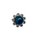 Horquilla invisible perla azul con cristales